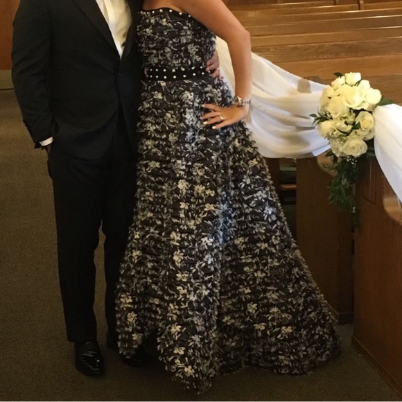 Prabal Gurung Fringe Chiffon Dress, Arielle charnas somethingnavy gown altered - Picture 5 of 15